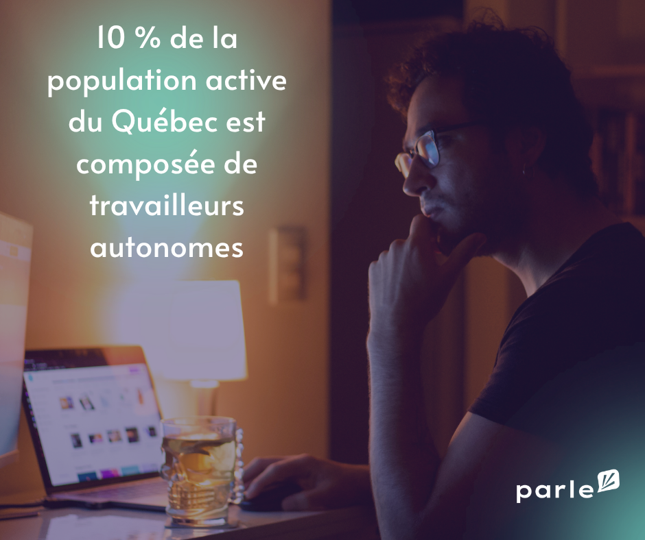 10 % de la population active du Québec est composée de travailleurs autonomes