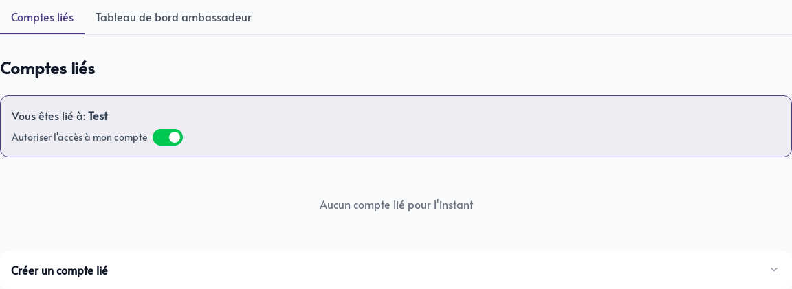 Contrôle d&rsquo;accès d&rsquo;un compte lié