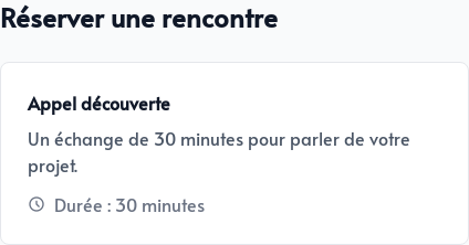 Liste publique des pages de réservation