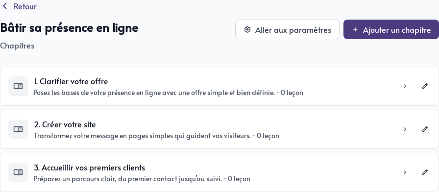 Cours organisé en trois chapitres